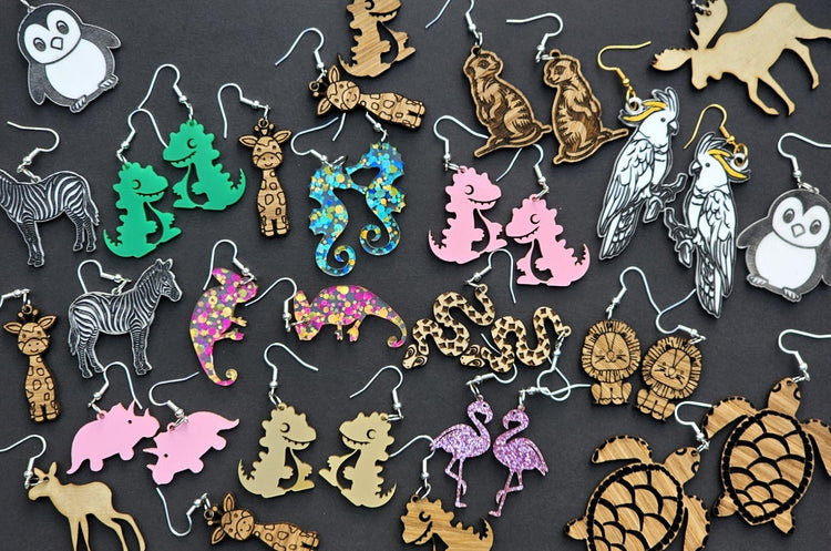 Earrings - Star Squiggle Hash