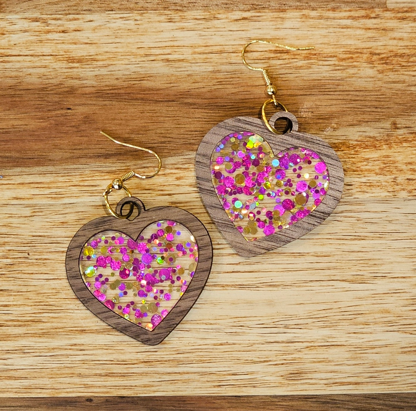 Love Heart Inlay Earrings