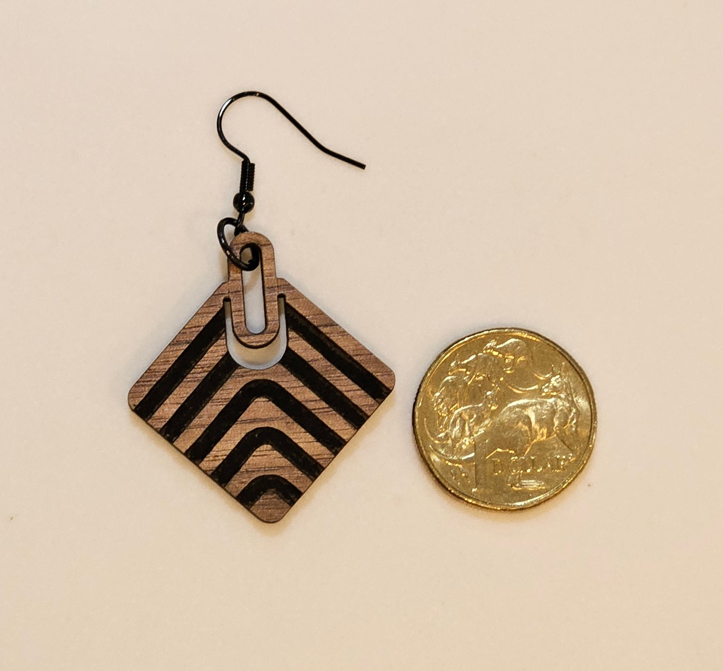 Engraved Rounded Square Earrings