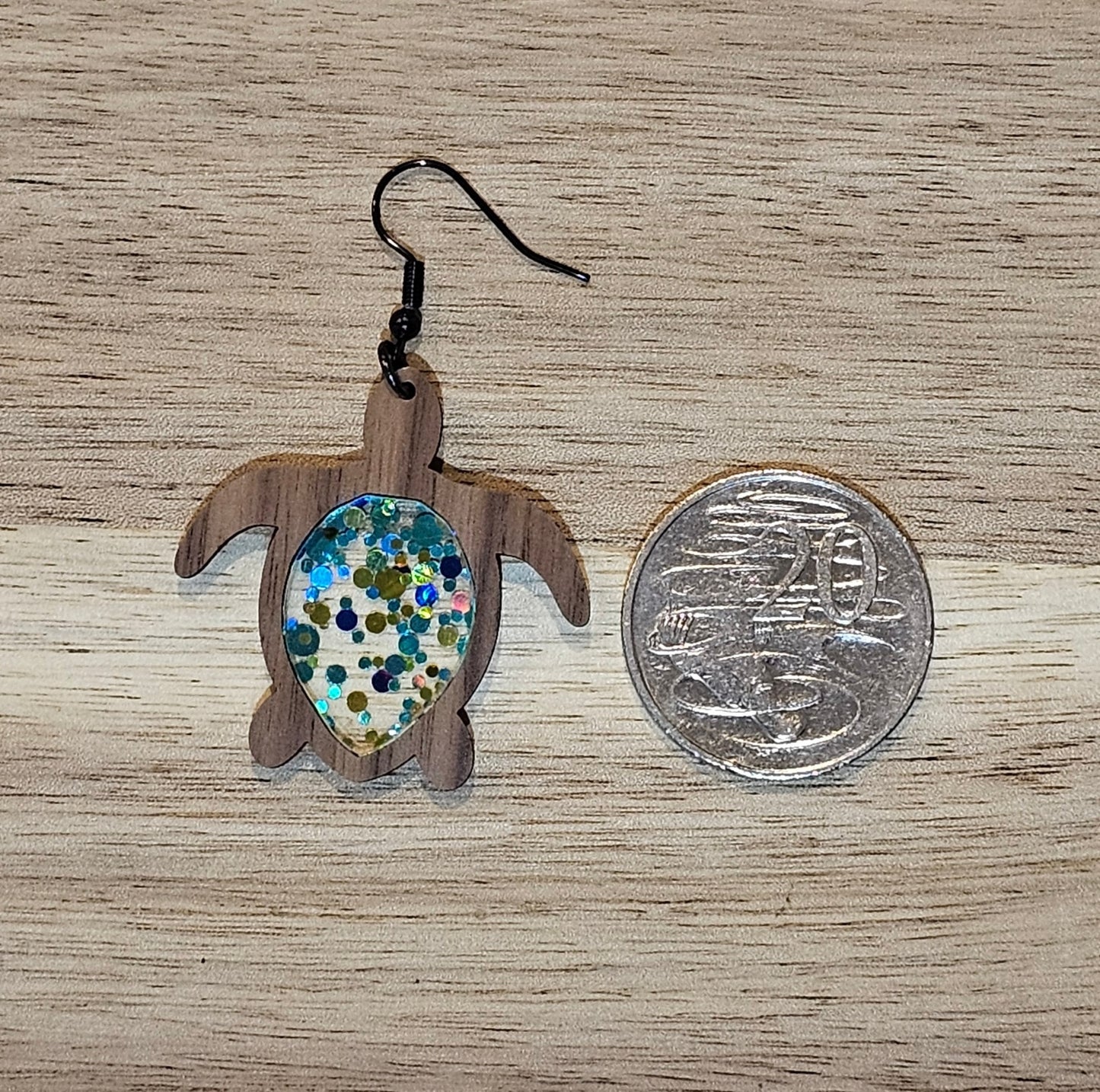 Turtle Inlay Earrings.
