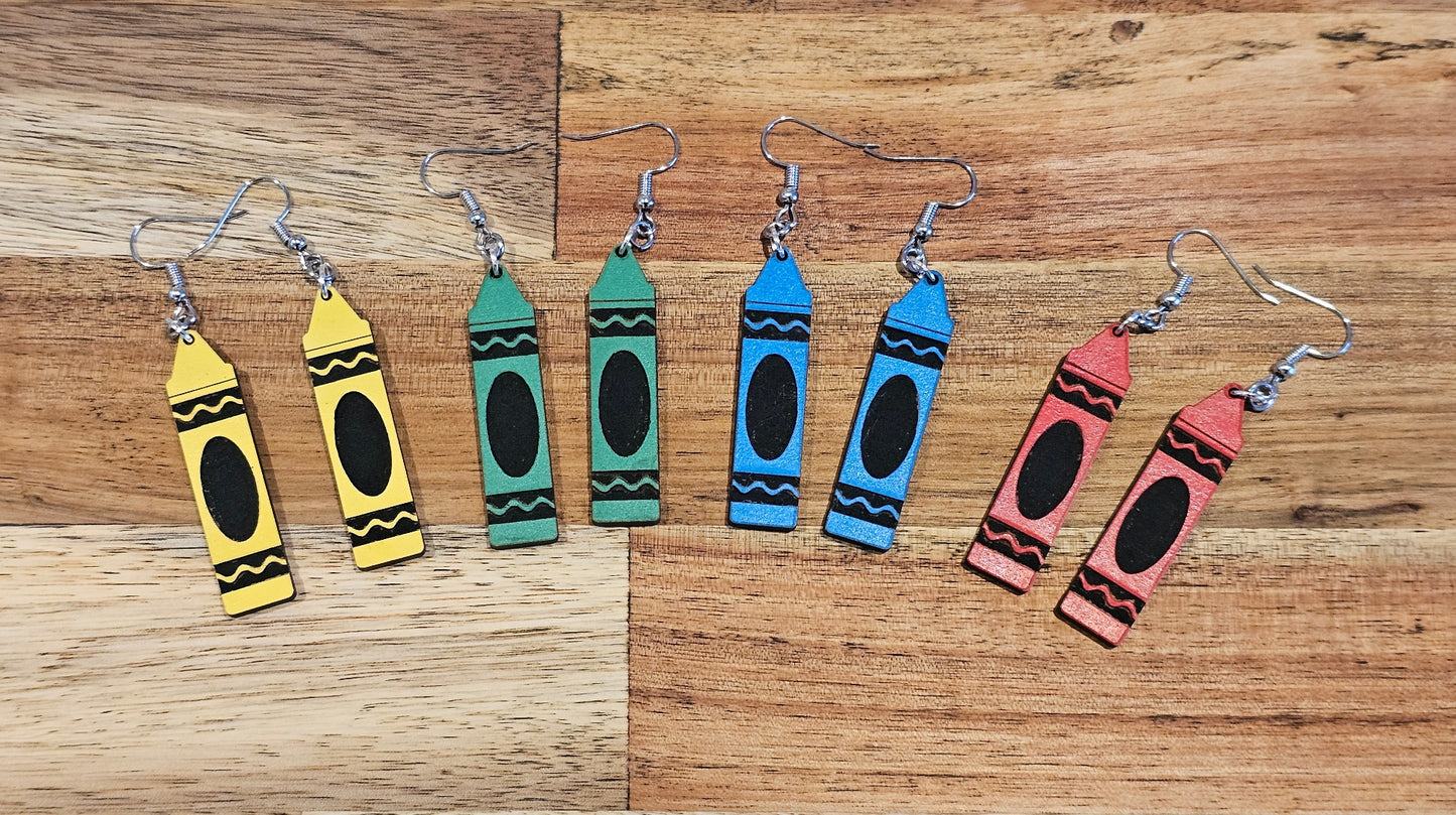 Crayon Earrings β Perfect for Book Week!