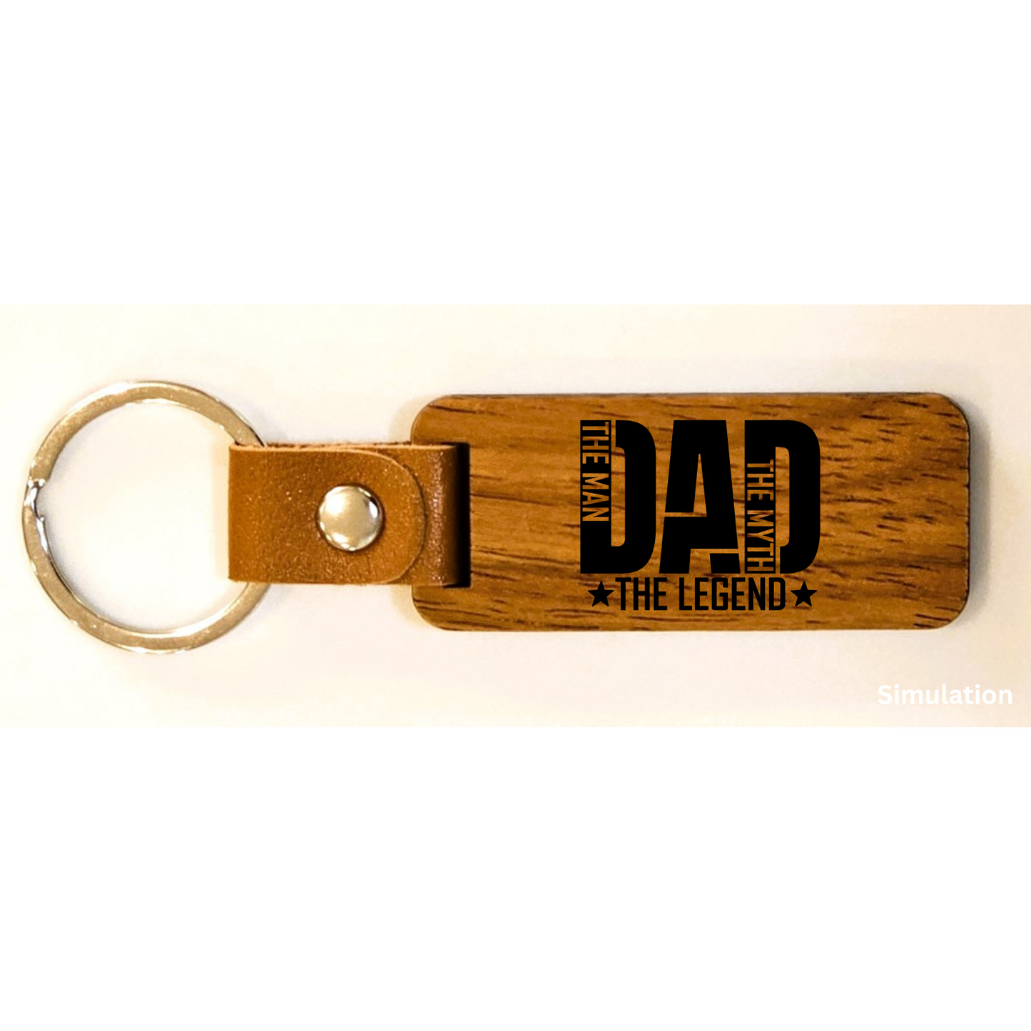 Father's Day Keyrings. Laser Engraved.