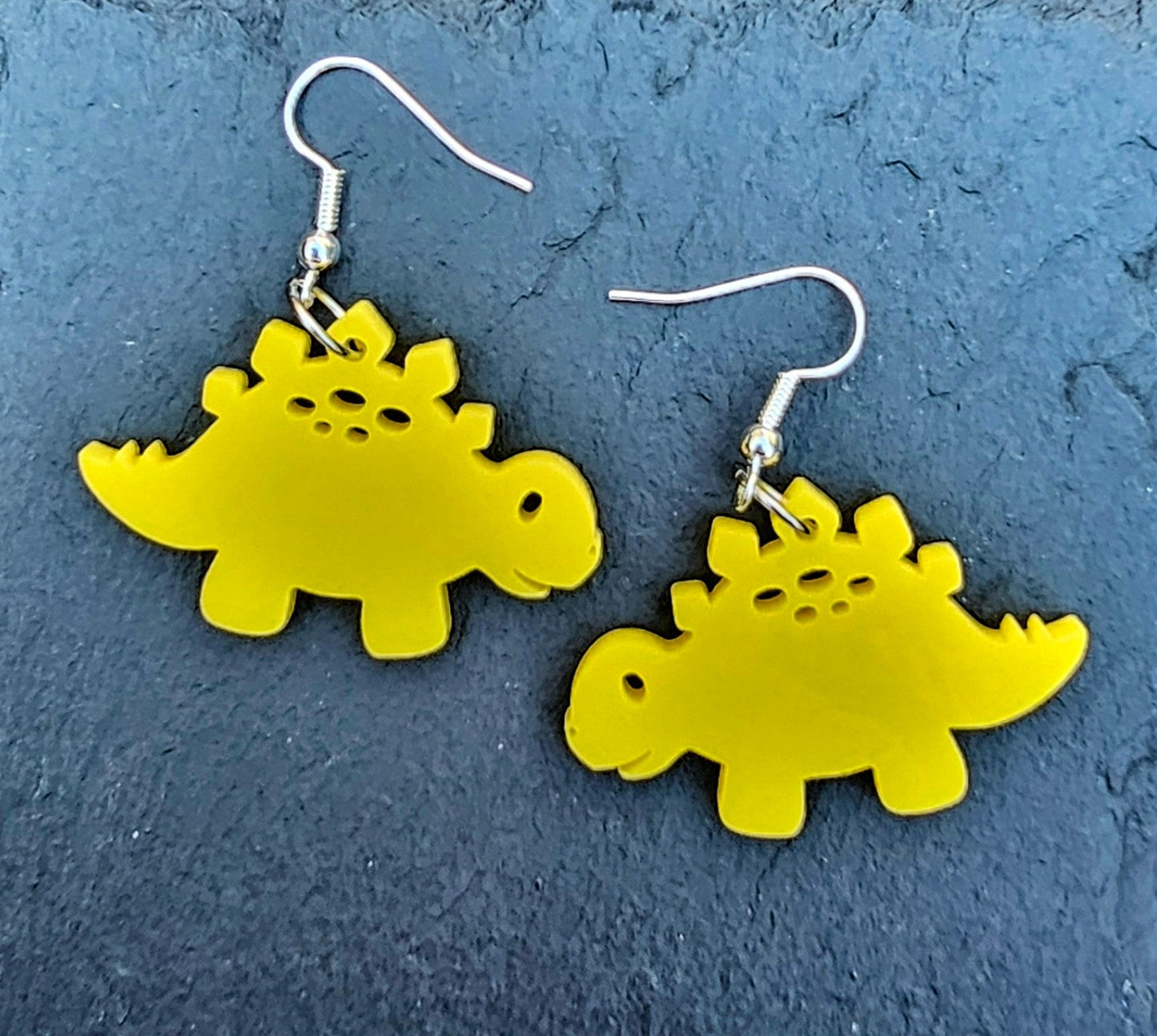 Cute Baby Stegosaurus Earrings. Free Shipping. - Star Squiggle Hash