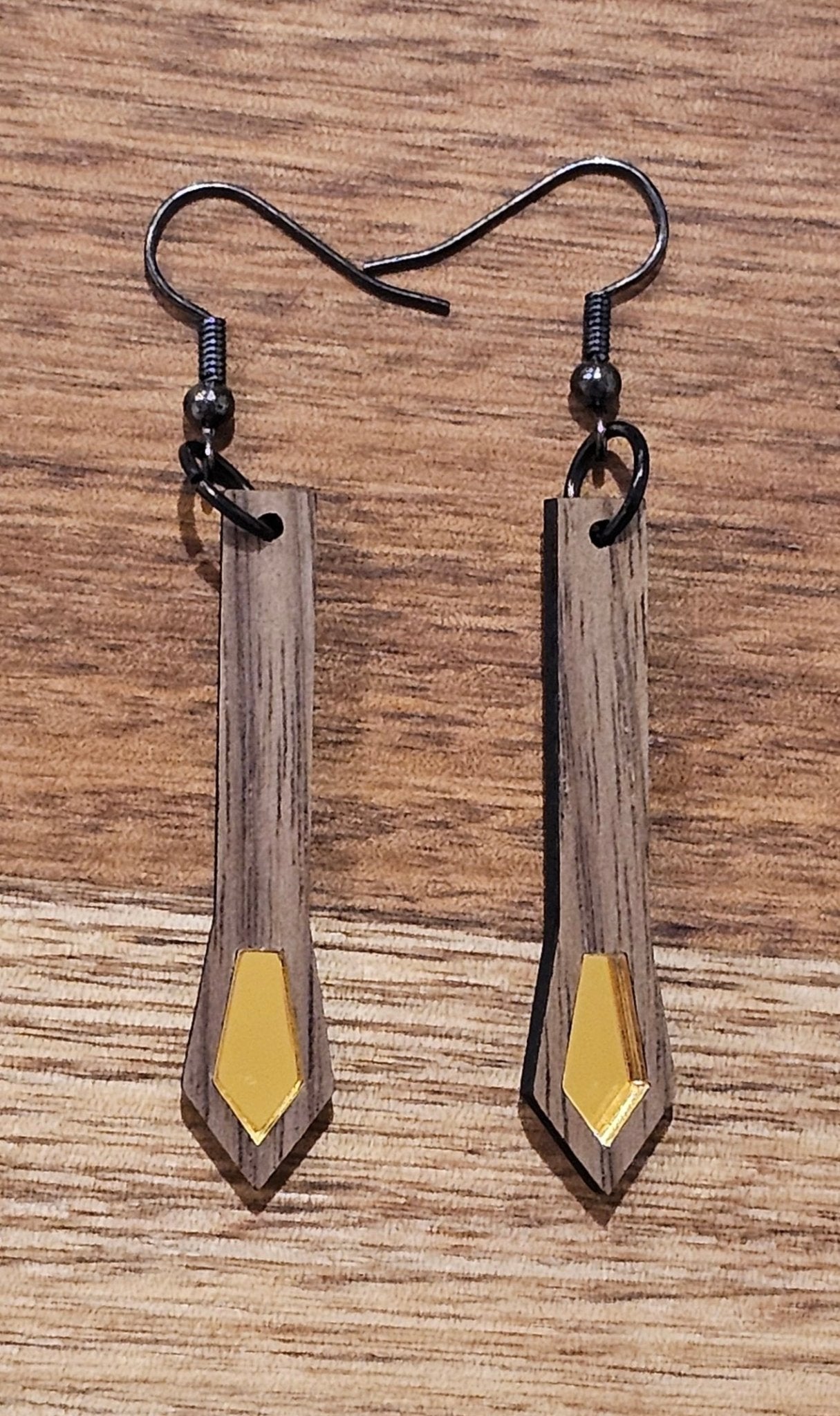 Dangle Bar Inlay Earrings. Free Postage - Star Squiggle Hash