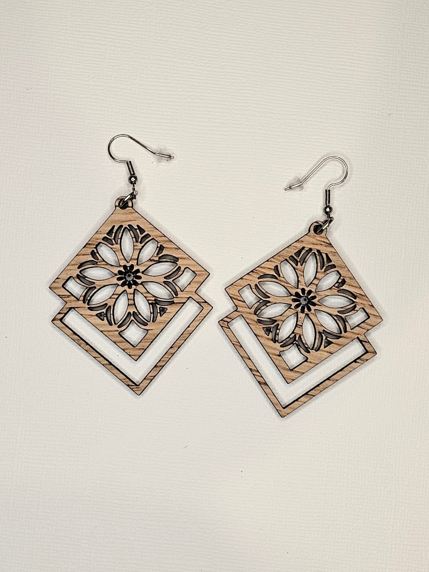 Dual Flower Earring. Free Shipping. - Star Squiggle Hash
