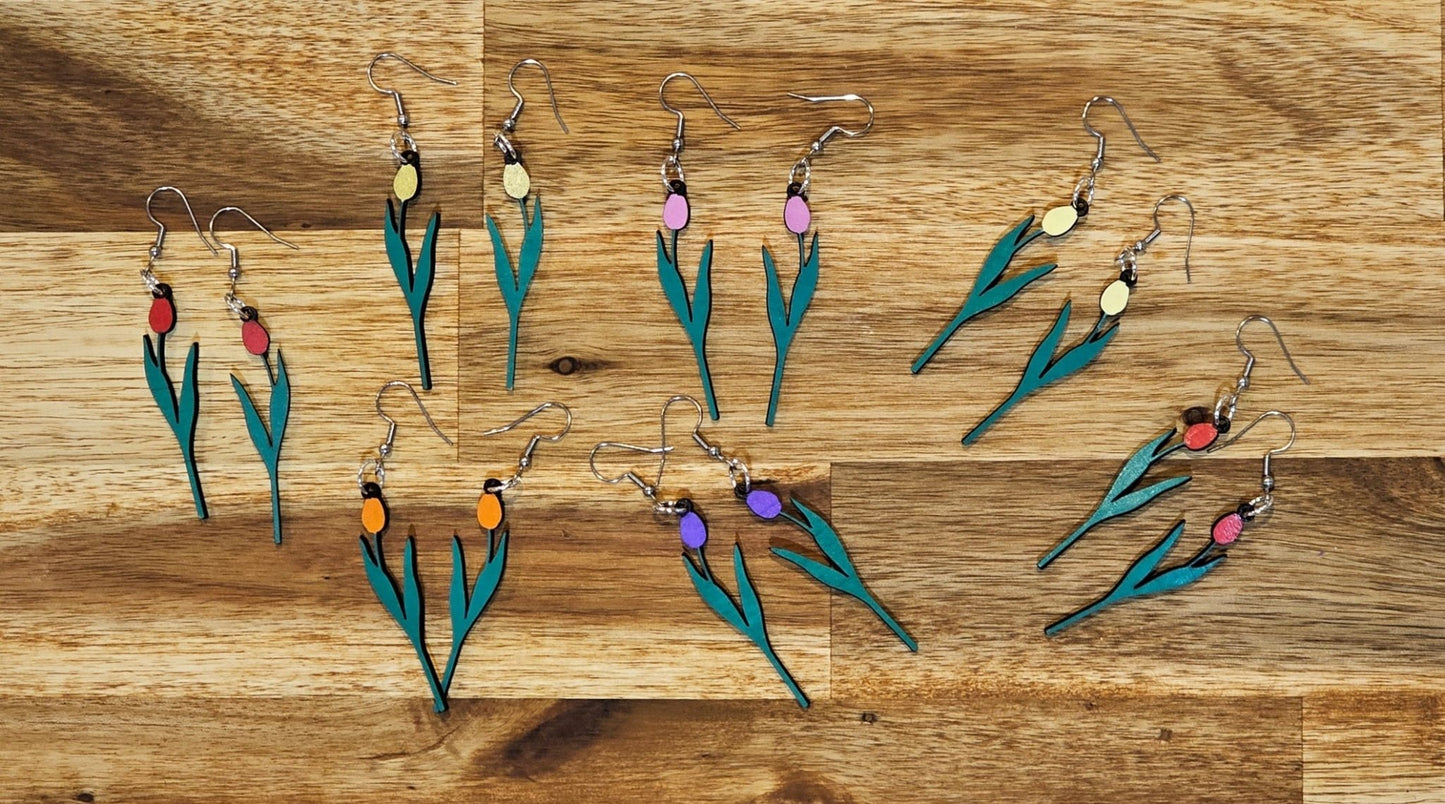 Floriade Inspired Tulip Earrings. - Star Squiggle Hash