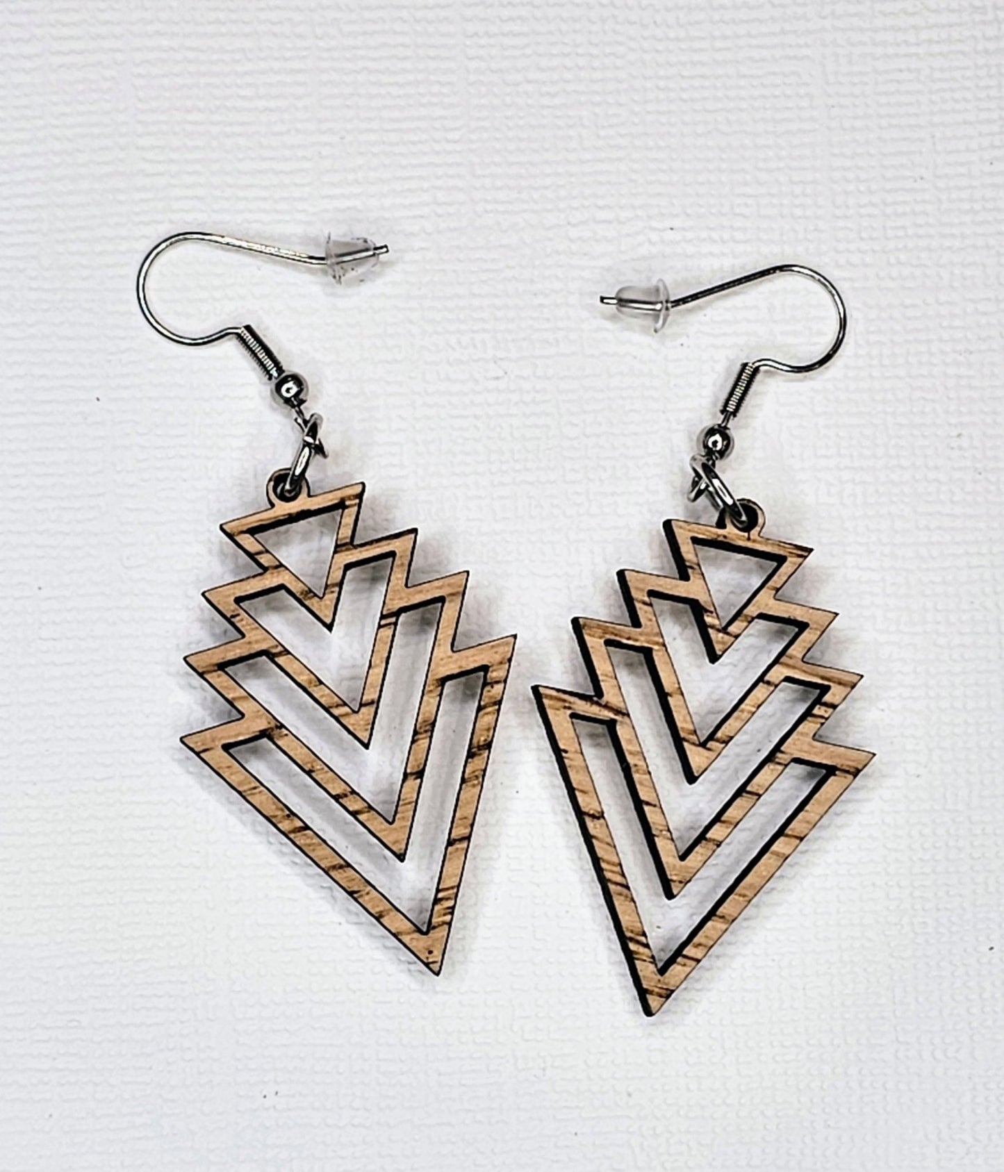 Getting Ziggy With it Laminate Earrings - Star Squiggle Hash