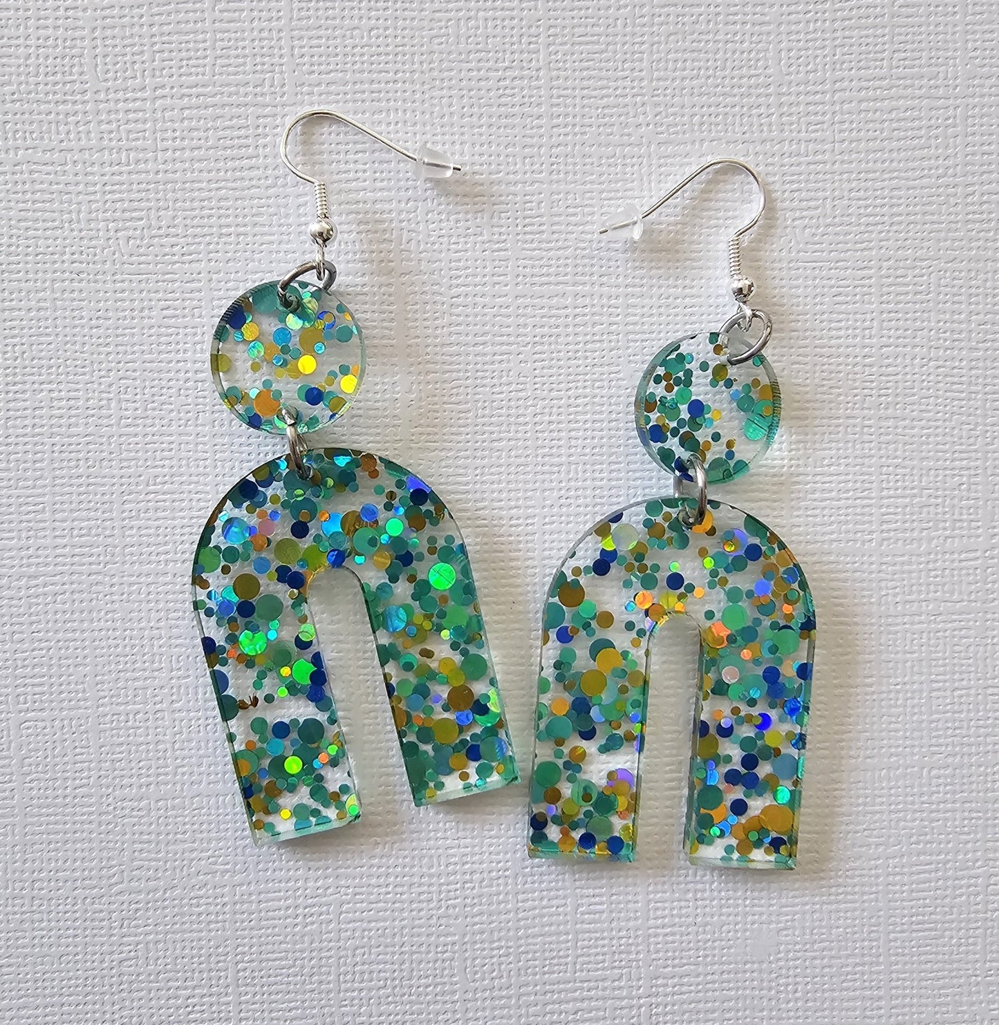 Peacock Dangle Earrings. Free Shipping. - Star Squiggle Hash