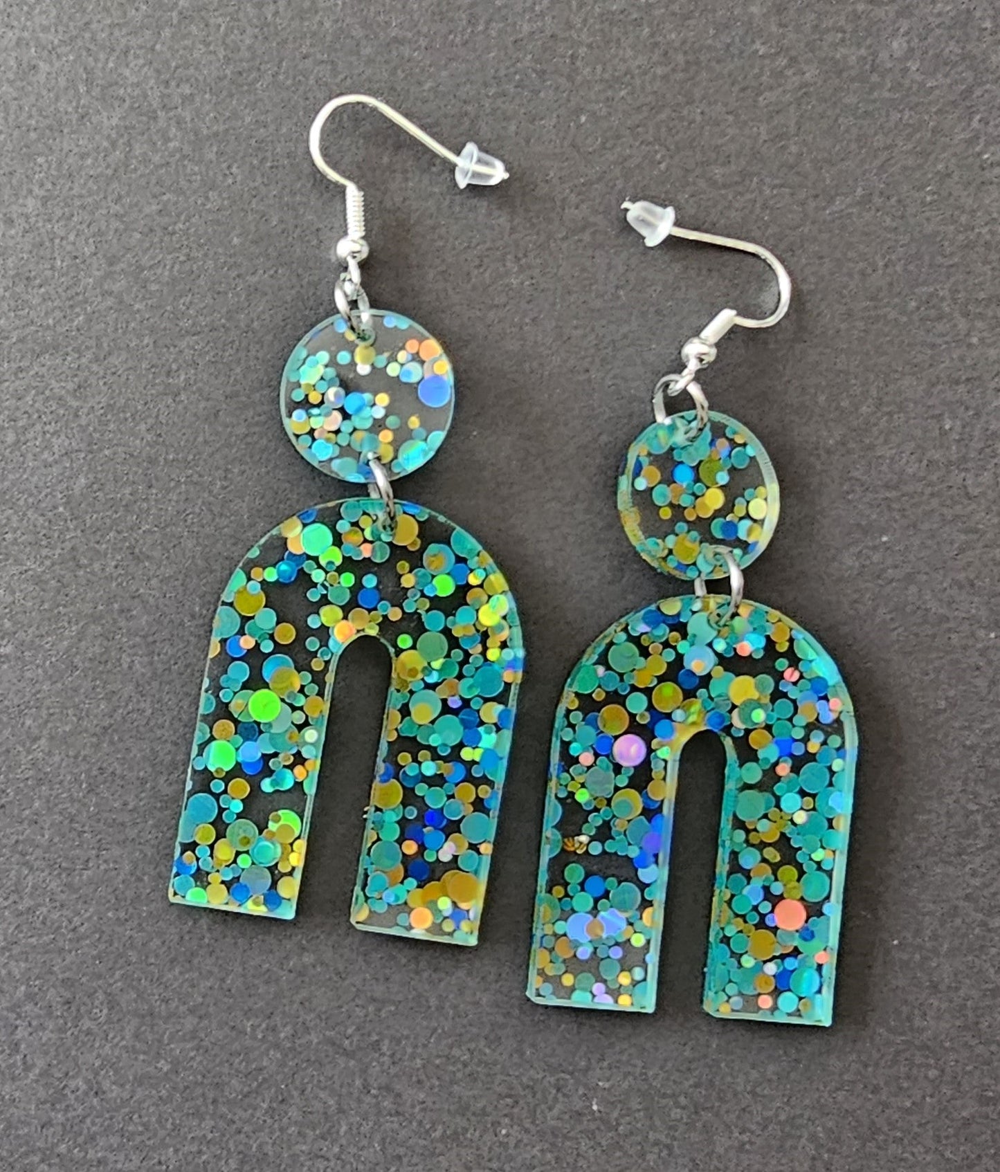 Peacock Dangle Earrings. Free Shipping. - Star Squiggle Hash