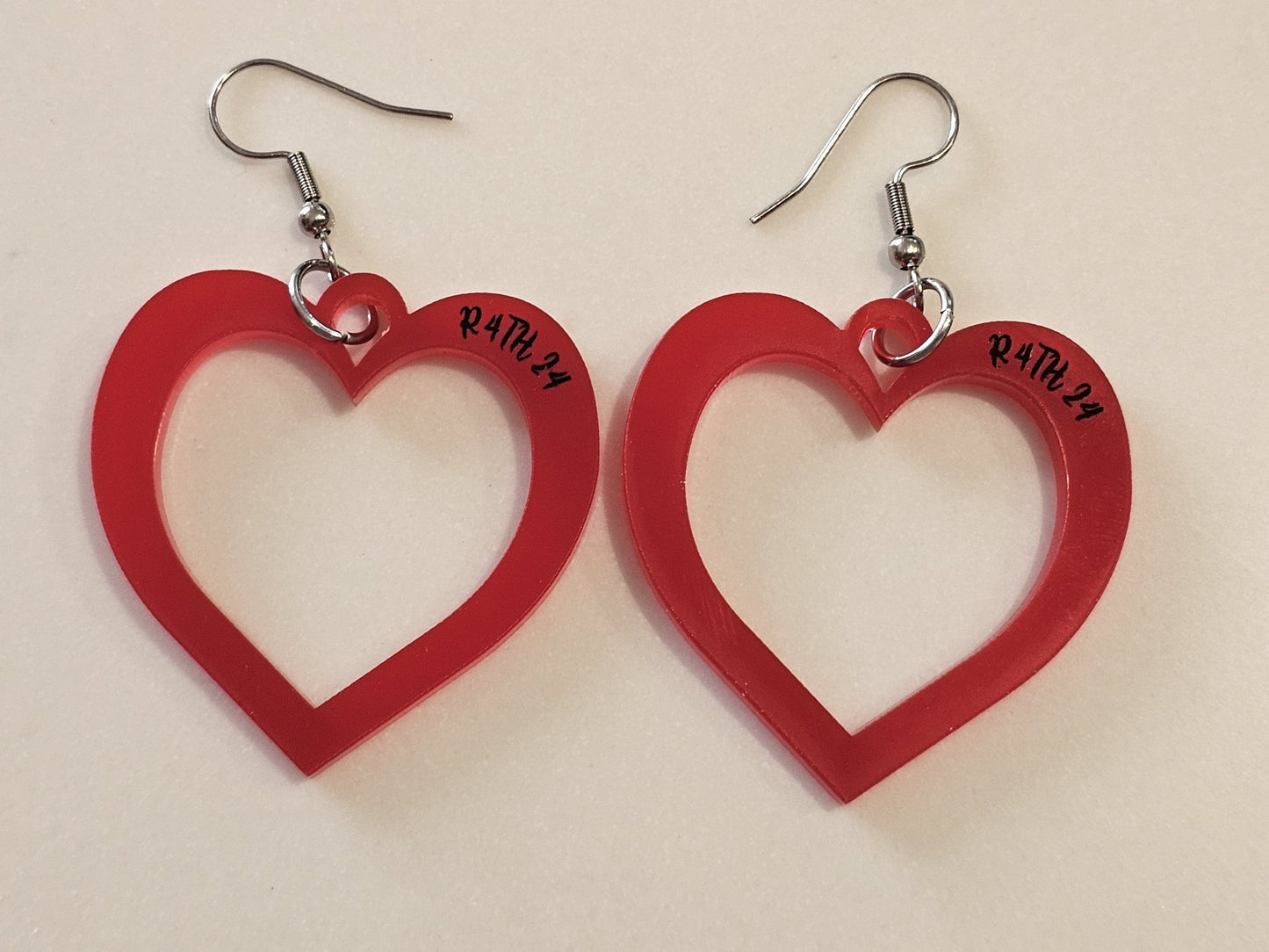 Rock for the Heart Earrings. Heart Kids fundraiser. - Star Squiggle Hash