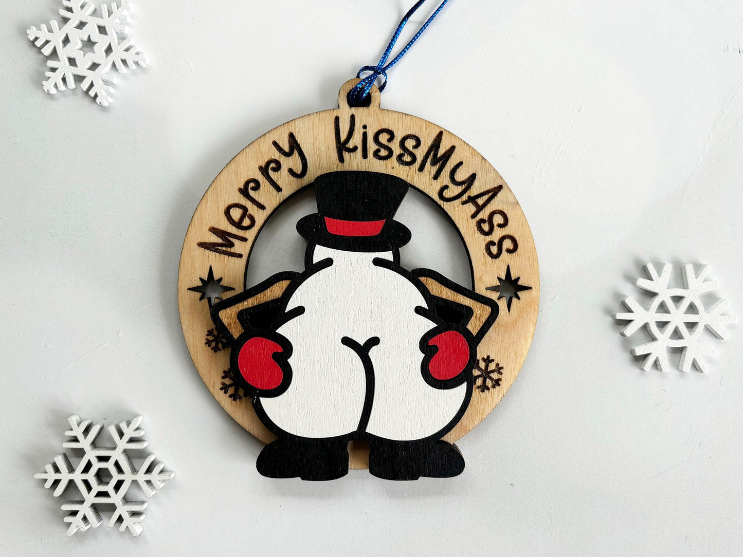 Rude Adult Only Christmas Decorations - Star Squiggle Hash