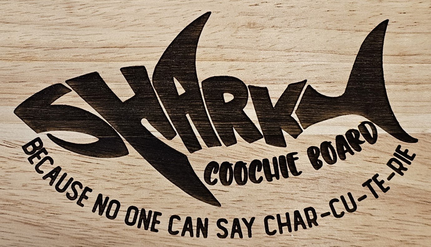 Shark Coochie Wooden Board - Star Squiggle Hash