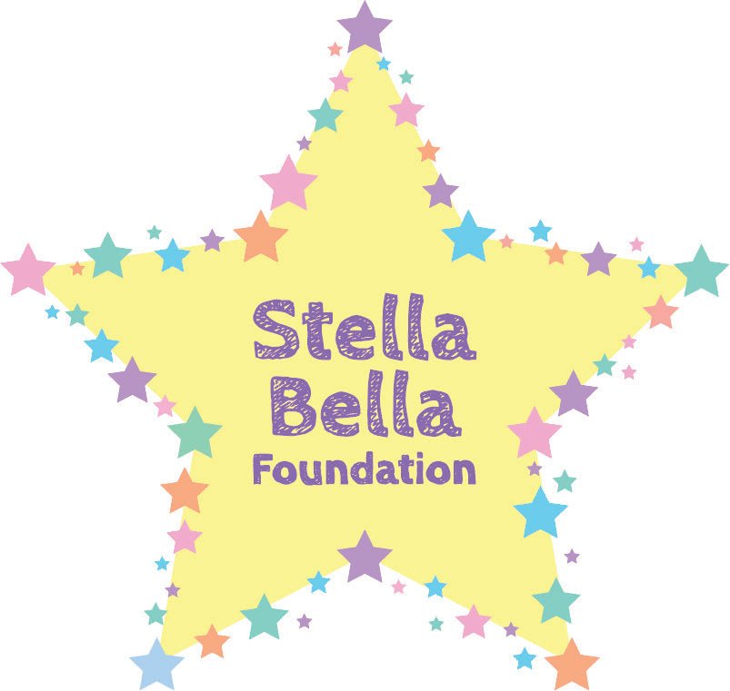 Stella Bella Foundation Support Earring. Gold Star Outline - Star Squiggle Hash