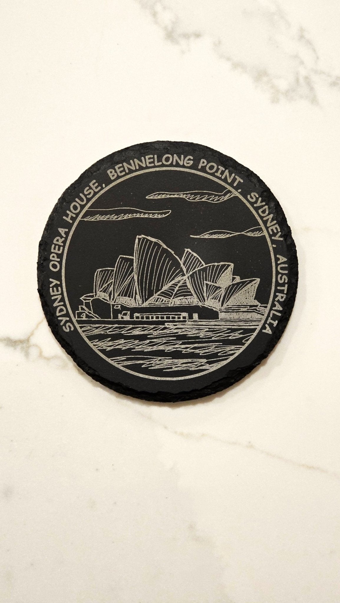 Sydney Harbour Bridge Slate Coaster - Star Squiggle Hash