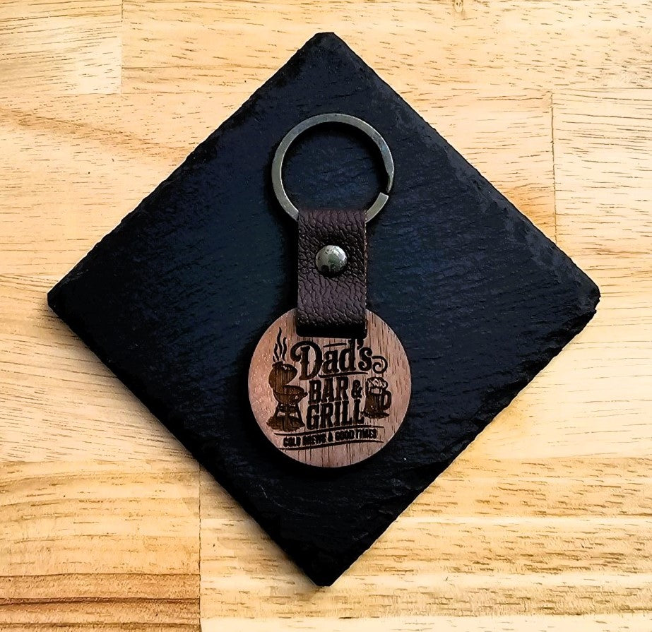 Father's Day Keyrings. Laser Engraved.