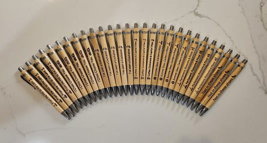Bamboo Laser Engraved Pens