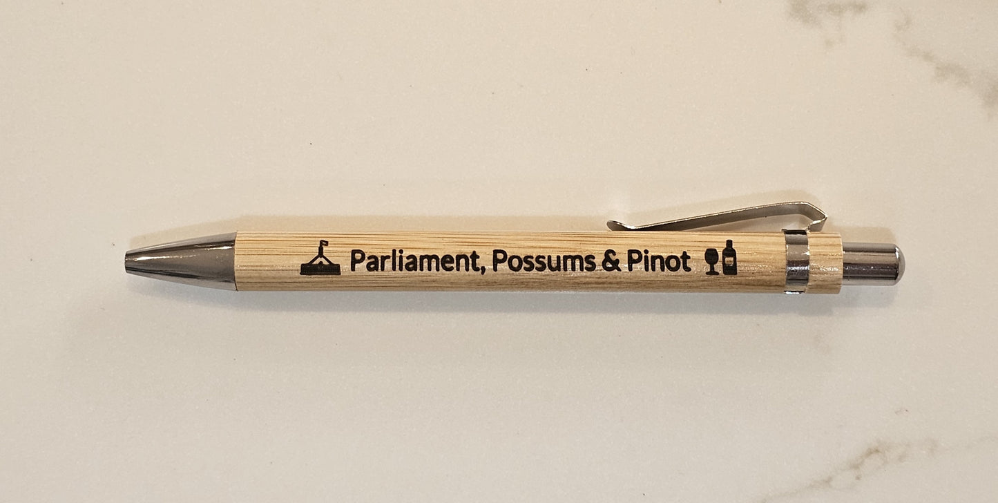 Bamboo Laser Engraved Pens