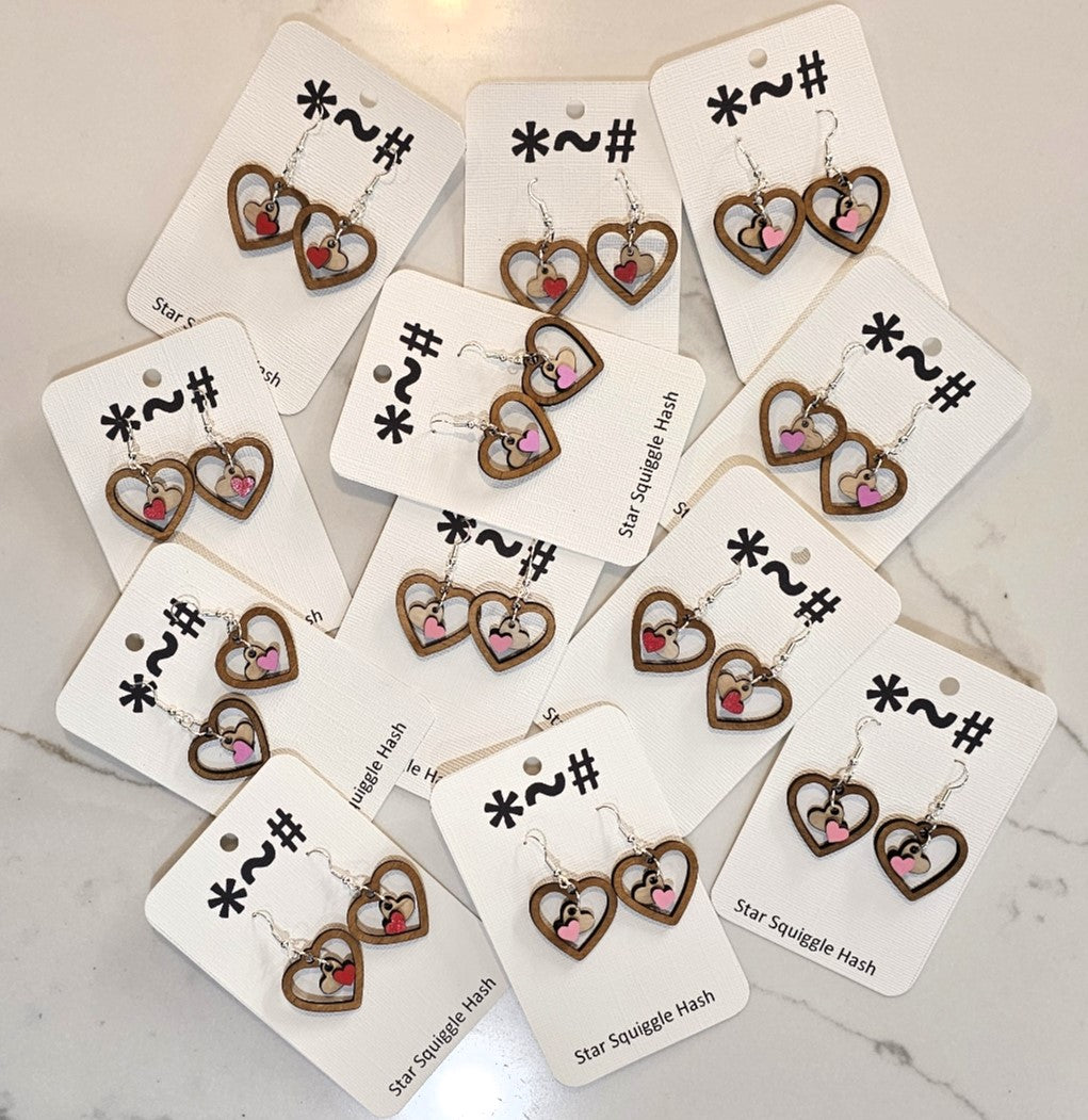 Heart Pendant Earrings