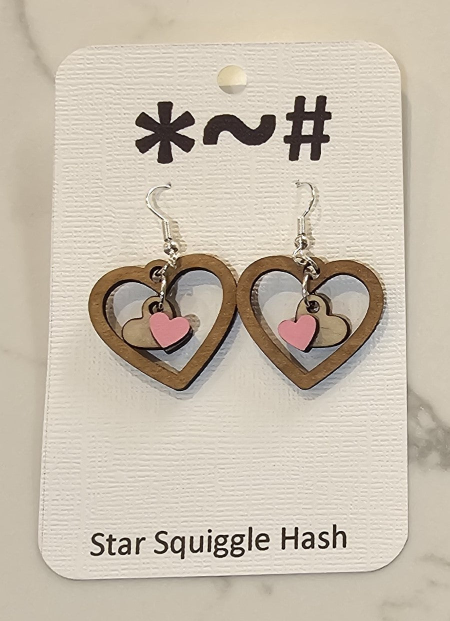 Heart Pendant Earrings