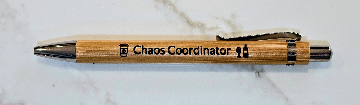 Bamboo Laser Engraved Pens