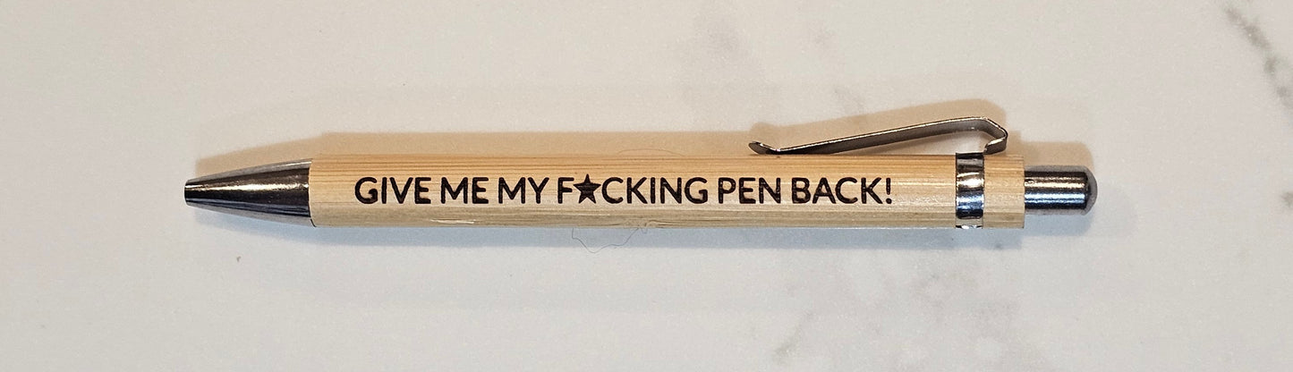 Bamboo Laser Engraved Pens