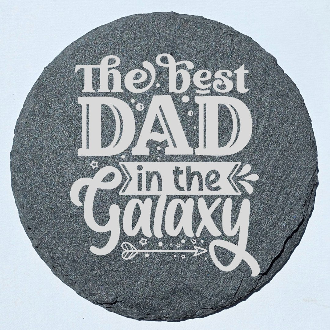 Father's Day Slate Coasters - Star Squiggle Hash