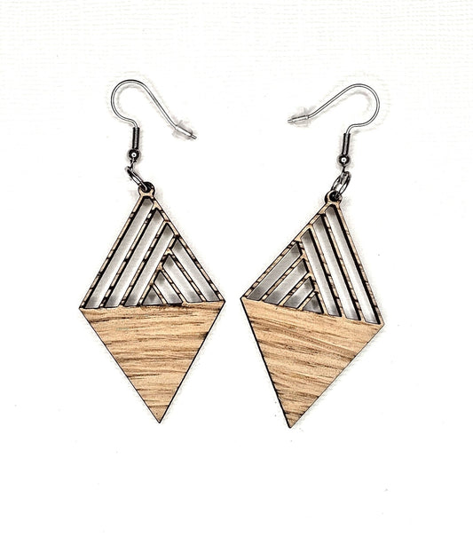 Triangular Diamond Earrings. - Star Squiggle Hash